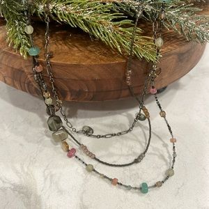 RETIRED Silpada 3 string beaded necklace